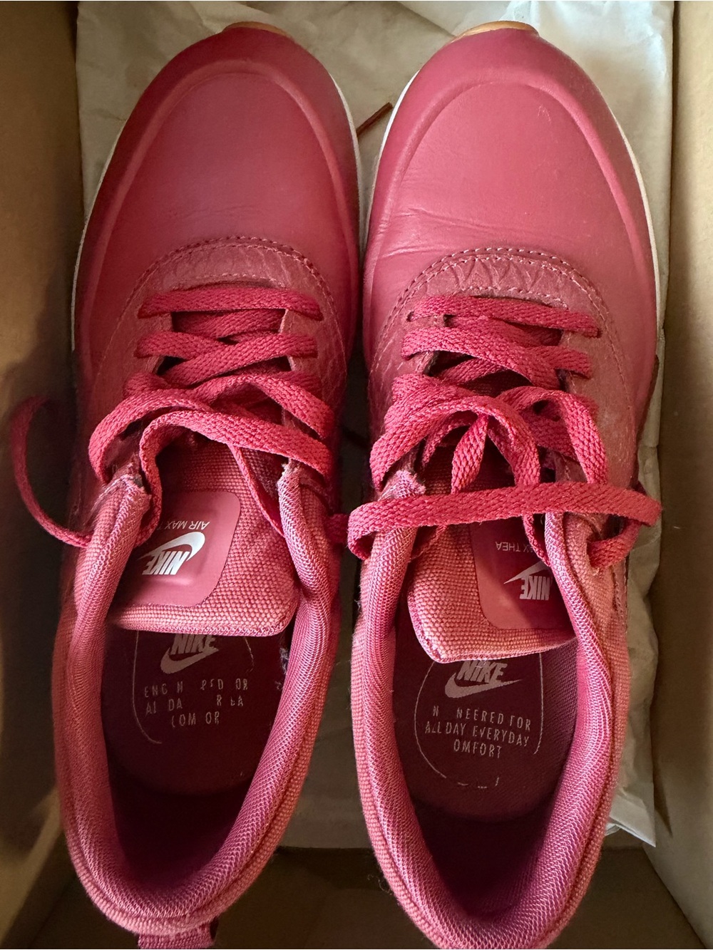 Nike Women’s Red Lace-Up Sneakers